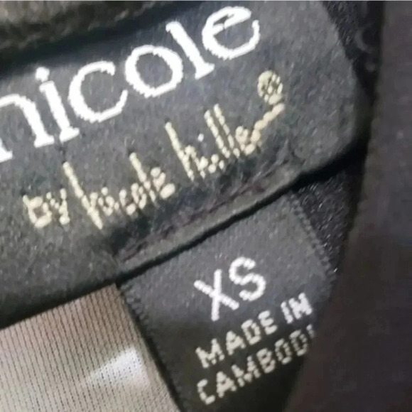 Nicole by Nicole Miller Paisley Sheath Dress  XS Black Multicolor Sleeveless - Picture 5 of 6